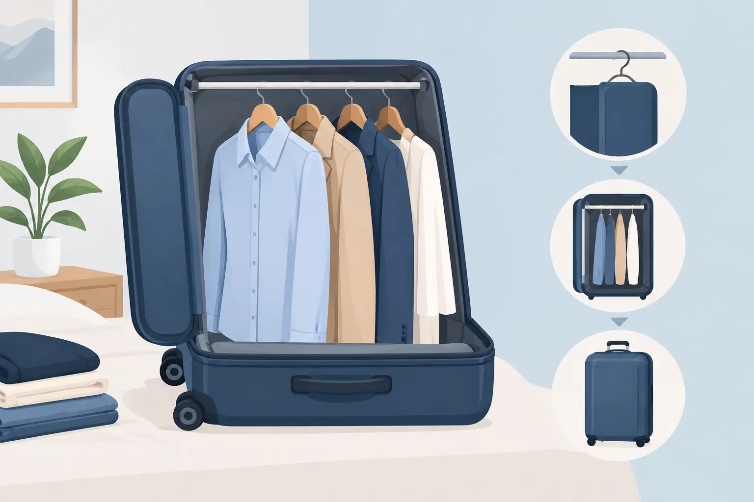 How to Pack Hanging Clothes Without Wrinkles