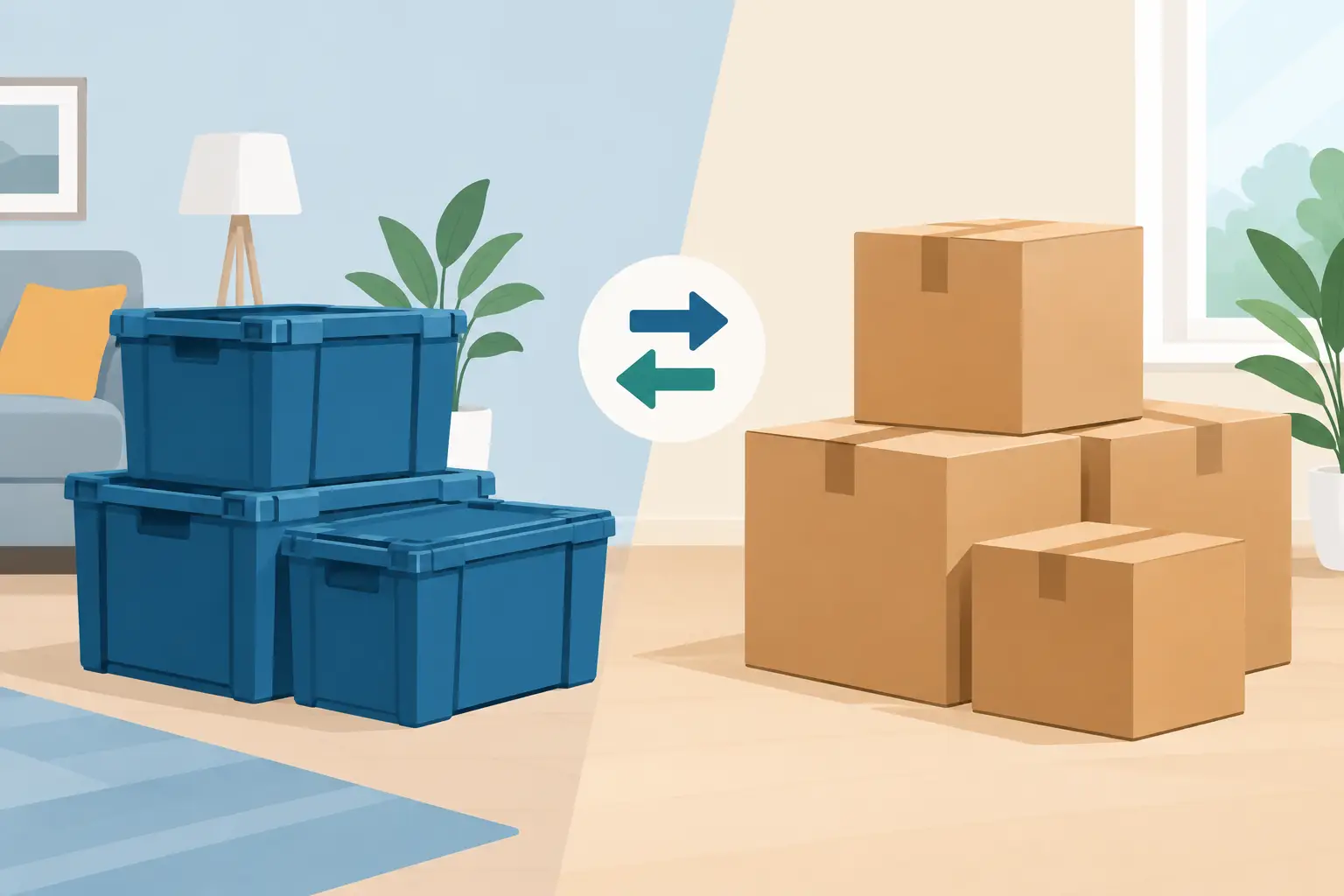 Reusable Crates Versus Cardboard Boxes for Moving
